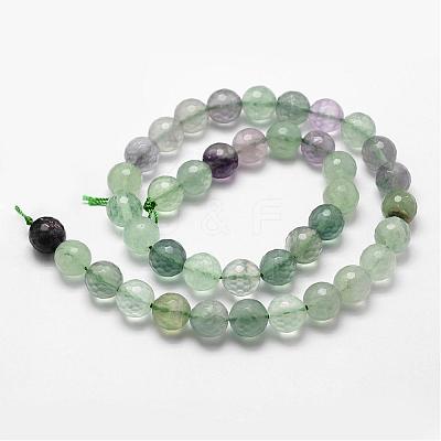 Natural Fluorite Beads Strands G-D840-13-8mm-1