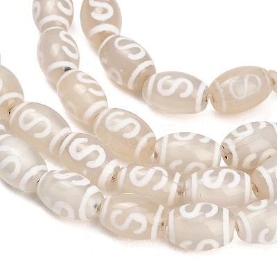 Tibetan Style dZi Beads Strands GG-CBA4812-C05-8X12MM-1