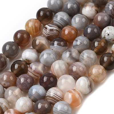 Natural Botswana Agate Beads Strands G-H334-A01-01-1