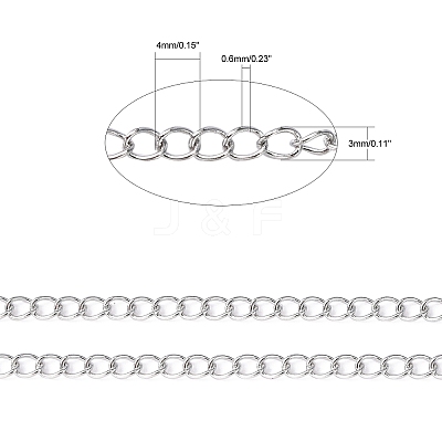 Tarnish Resistant 304 Stainless Steel Curb Chains CHS-Q001-11-1
