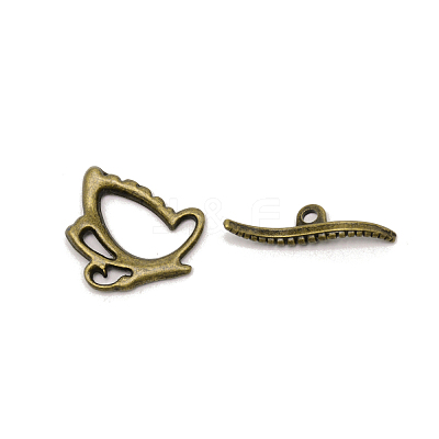 Zinc Alloy Toggle Clasps PALLOY-WH0085-95-1