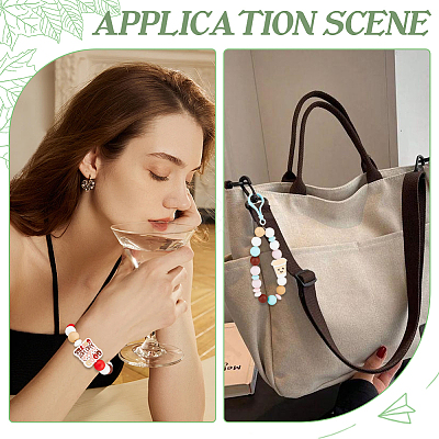 DIY Coffee Theme Silicone & Iron Keychain Making Kits DIY-SC0027-94-1