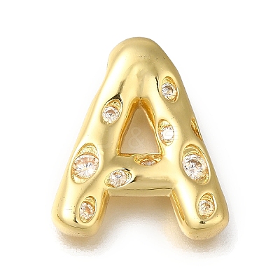 Brass with Cubic Zirconia Pendant X-KK-Q818-03A-G-1