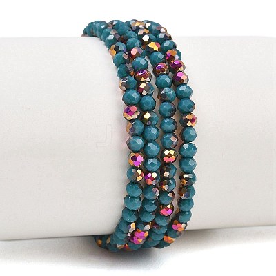 Electroplate Glass Beads Stradns EGLA-H114-02B-14-1
