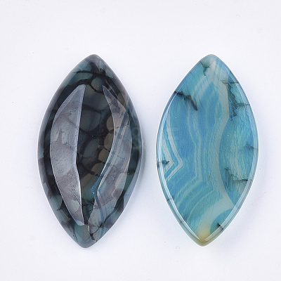 Natural Dragon Veins Agate Cabochons G-S349-24D-1