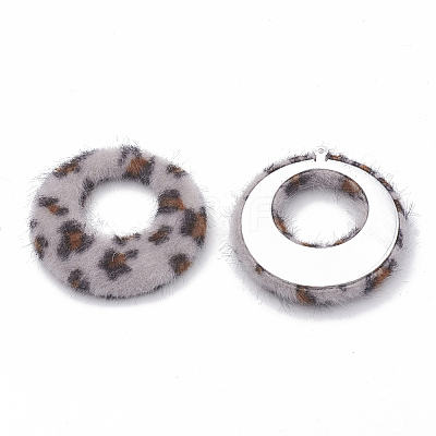 Faux Mink Fur Covered Pendants WOVE-N009-09F-1