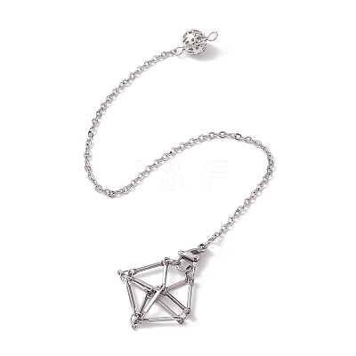 Tarnish Resistant 201 Stainless Steel Pouch Dowsing Pendulums PALLOY-JF02505-01-1