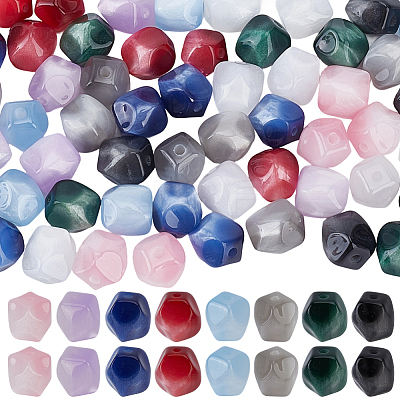 80Pcs Resin Imitation Cat Eye Beads RESI-PA0001-50-1