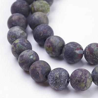 Natural Bloodstone Beads Strands G-F520-59-4mm-1