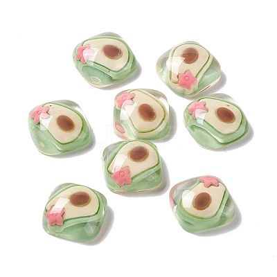 Transparent Resin Cabochons RESI-G034-A01-1