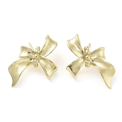 Brass Studs Earrings EJEW-K276-06A-G-1