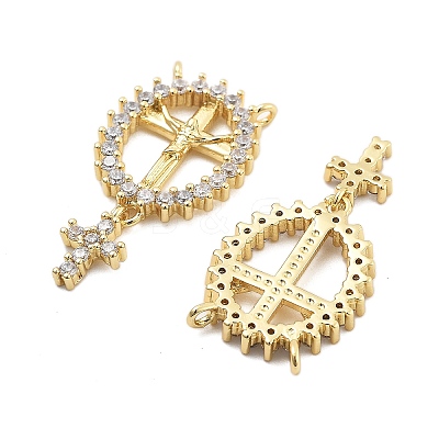 Brass Micro Pave Cubic Zirconia Pendants KK-Q006-53B-G-1
