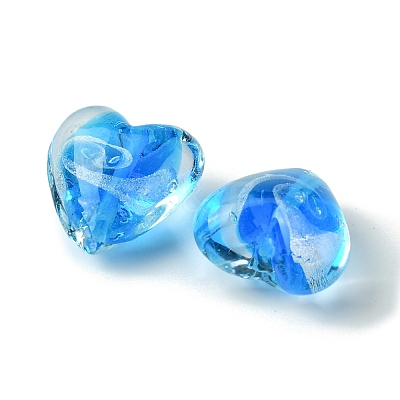 Handmade Silver Foil Glass Beads FOIL-B001-05B-1