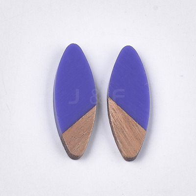 Resin & Walnut Wood Cabochons RESI-S358-88D-1