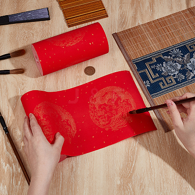 2 Rolls 2 Styles Handwritten Spring Festival Couplet Paper Roll DIY-PH0034-55-1