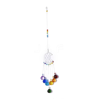 Crystals Chandelier Suncatchers Prisms Chakra Hanging Pendant AJEW-Q142-02-1