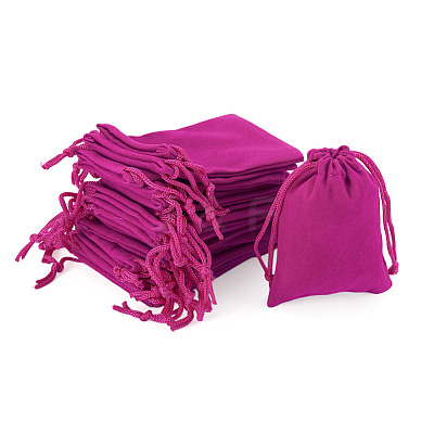 20Pcs Rectangle Velvet Drawstring Pouches TP-TA0001-04C-1