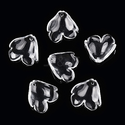Transparent Glass Petal Beads GLAA-N001-19-1