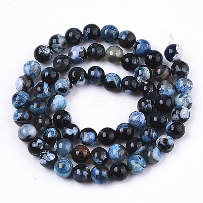 Natural Fire Crackle Agate Beads Strands G-N326-14B-02-1