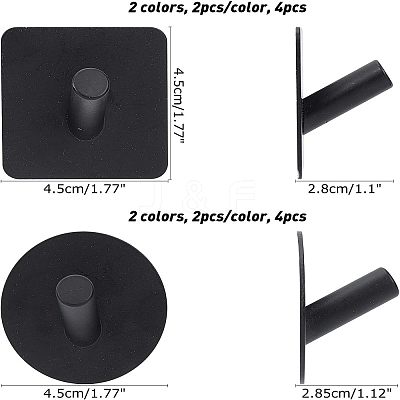 8Pcs 2 Style 304 Stainless Steel Hook Hanger STAS-OC0001-07-1
