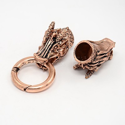 Dragon Head Alloy Spring Gate Rings PALLOY-L126-01-1