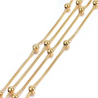 Ion Plating(IP) 304 Stainless Steel Twisted Chains/Curb Chains CHS-H024-01G-B-1