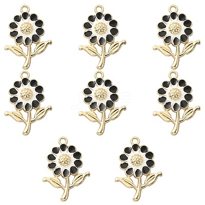 8Pcs Alloy Enamel Pendants ENAM-YW0002-31A-1