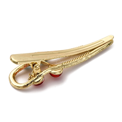 Cherry Golden Alloy Alligator Hair Clips PHAR-K006-04B-G-1