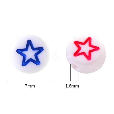White Opaque Acrylic Beads MACR-YW0001-19E-1