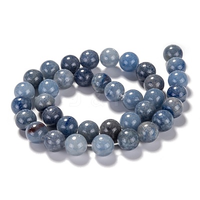 Dyed & Heated Natural Blue Aventurine Beads Strands G-F380-8mm-1