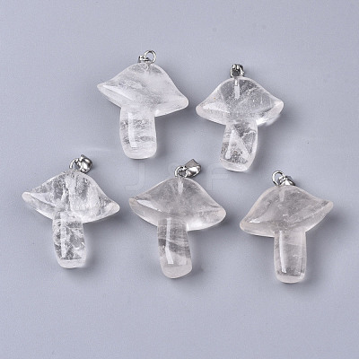 Natural Quartz Crystal Pendants G-R480-02C-1