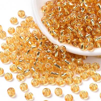 6/0 Transparent Glass Round Seed Beads SEED-J010-F6-22B-1