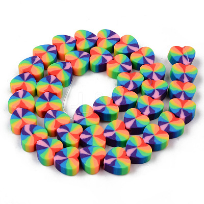 Handmade Polymer Clay Beads Strands CLAY-N008-002C-1