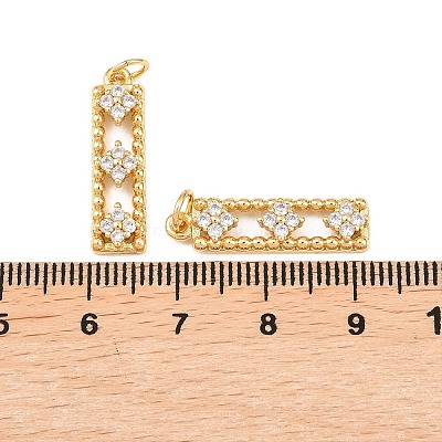 Brass Micro Pave Cubic Zirconia Pendants KK-Z146-30G-1