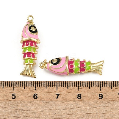 Brass Enamel Pendants X1-KK-L241-23G-03-1