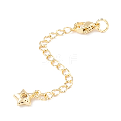 Brass Micro Pave Cubic Zirconia Chain Extender KK-C238-02G-1
