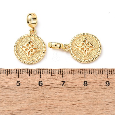 Brass European Dangle Charms KK-H278-01G-03-1