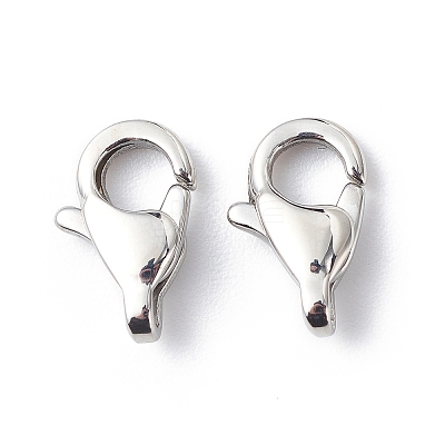 Tarnish Resistant 304 Stainless Steel Lobster Claw Clasps X-STAS-Q048-1-1