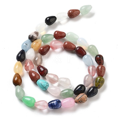 Natural & Synthetic Mixed Gemstone Beads Strands G-B106-A30-01-1