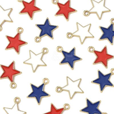 20Pcs 3 Colors Alloy Enamel Pendants ENAM-FS0003-53-1
