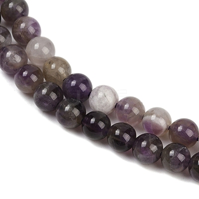 Natural Amethyst Beads Strands G-F591-25-6mm-1