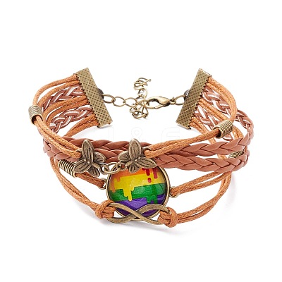Rainbow Pride Bracelet BJEW-F426-01H-1