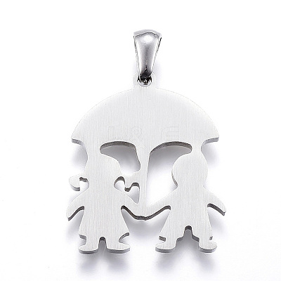 304 Stainless Steel Pendants STAS-K162-023P-1