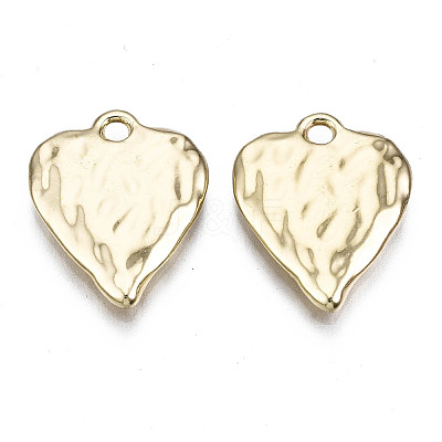 Rack Plating Hammered Alloy Pendants PALLOY-T077-98LG-RS-1