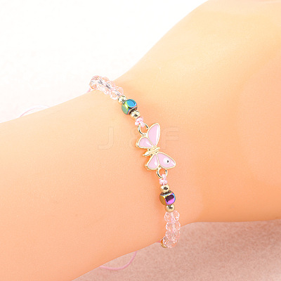 Bohemian Style Glass Braided Bead Bracelets ZC8551-6-1