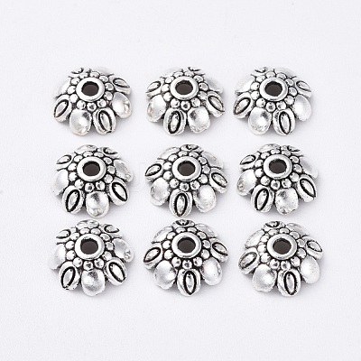 Tibetan Style Alloy Bead Caps X-LF0370Y-NF-1