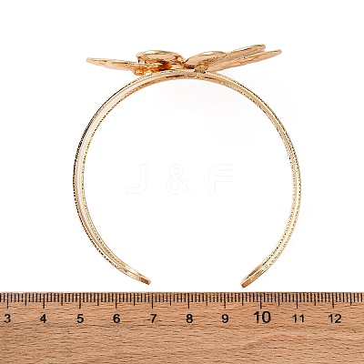 Alloy & Iron Cuff Bangles for Women BJEW-F501-01A-KCG-1