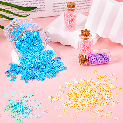 120G 6 Colors Plastic Sequins Beads PVC-TA0001-05A-1