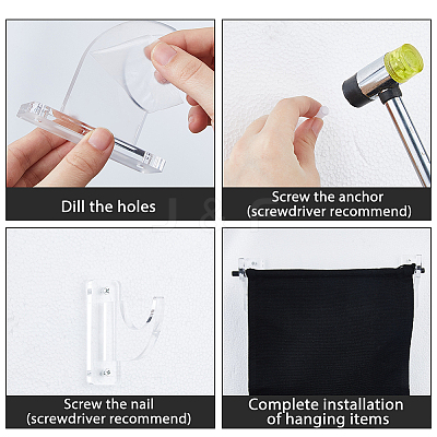 Acrylic Wall Mounted Sword Holder Display AJEW-WH0459-27-1