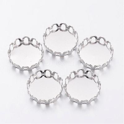 Brass Lace Edge Bezel Cups KK-P053-02P-RS-1